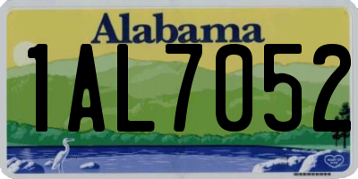 AL license plate 1AL7052