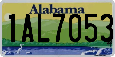 AL license plate 1AL7053