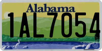 AL license plate 1AL7054