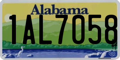 AL license plate 1AL7058