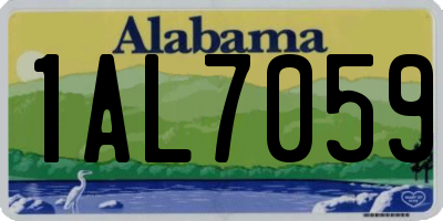 AL license plate 1AL7059