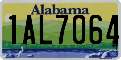 AL license plate 1AL7064