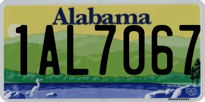 AL license plate 1AL7067