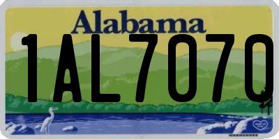 AL license plate 1AL7070