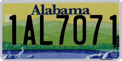 AL license plate 1AL7071