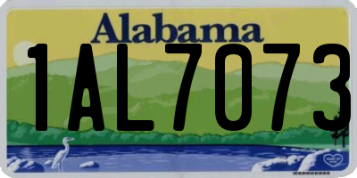 AL license plate 1AL7073