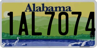 AL license plate 1AL7074