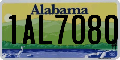 AL license plate 1AL7080