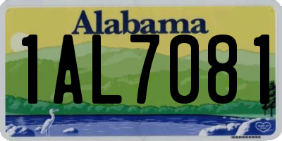 AL license plate 1AL7081
