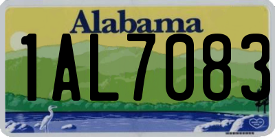 AL license plate 1AL7083