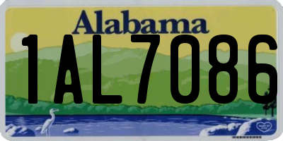 AL license plate 1AL7086