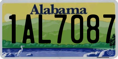 AL license plate 1AL7087