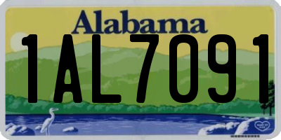 AL license plate 1AL7091