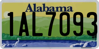 AL license plate 1AL7093