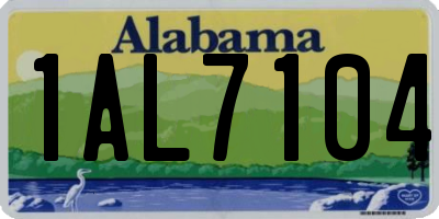 AL license plate 1AL7104
