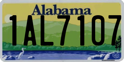 AL license plate 1AL7107