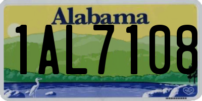 AL license plate 1AL7108