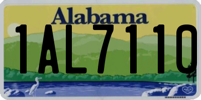 AL license plate 1AL7110