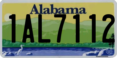 AL license plate 1AL7112