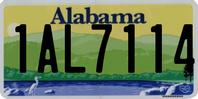 AL license plate 1AL7114
