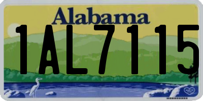 AL license plate 1AL7115