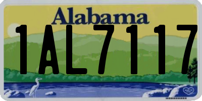 AL license plate 1AL7117