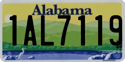 AL license plate 1AL7119