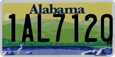 AL license plate 1AL7120