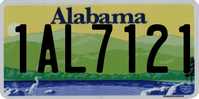 AL license plate 1AL7121