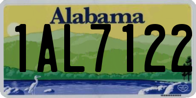AL license plate 1AL7122