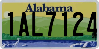 AL license plate 1AL7124