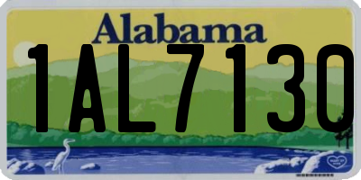AL license plate 1AL7130