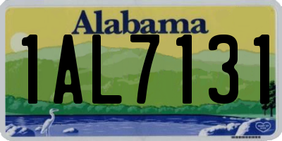 AL license plate 1AL7131