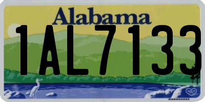 AL license plate 1AL7133