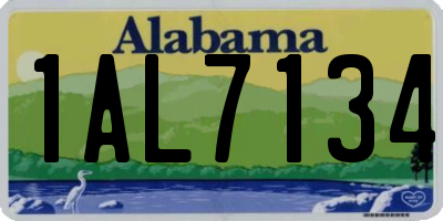 AL license plate 1AL7134