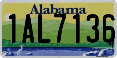 AL license plate 1AL7136
