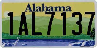 AL license plate 1AL7137