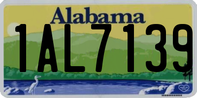 AL license plate 1AL7139