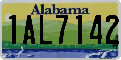 AL license plate 1AL7142