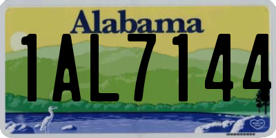 AL license plate 1AL7144