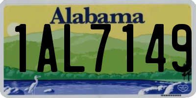 AL license plate 1AL7149