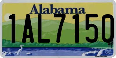 AL license plate 1AL7150