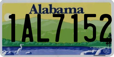 AL license plate 1AL7152