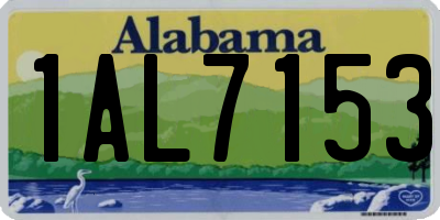 AL license plate 1AL7153