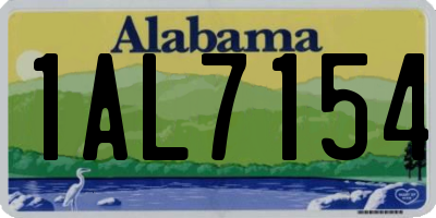 AL license plate 1AL7154