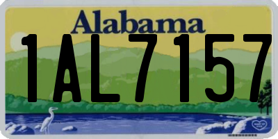 AL license plate 1AL7157