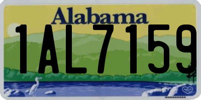 AL license plate 1AL7159