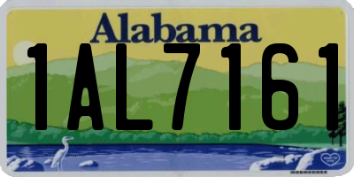 AL license plate 1AL7161