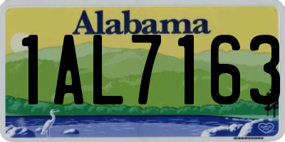 AL license plate 1AL7163