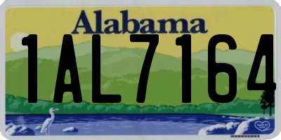 AL license plate 1AL7164